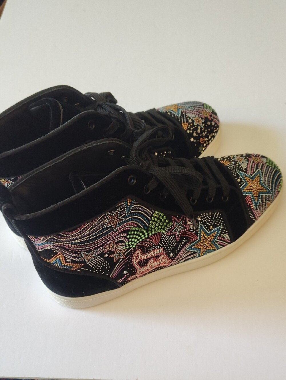 CHRISTIAN LOUBOUTIN Paris "Starlight" High-Top Men's Sneakers Size 9 US 42 - Picture 8 of 15